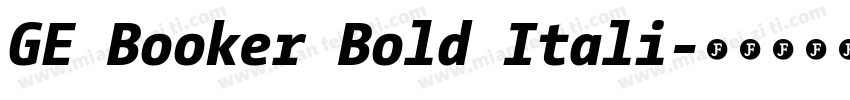 GE Booker Bold Itali字体转换